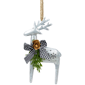 Northlight Reindeer with Pine & Gingham Bowtie Christmas Ornament - image 1