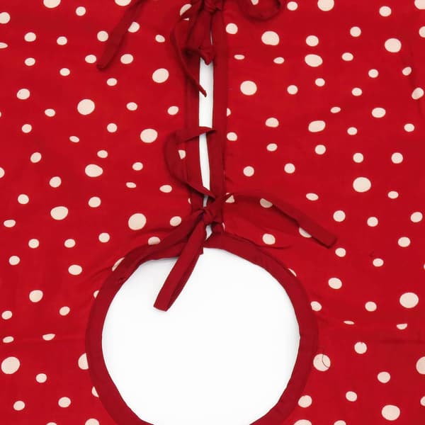 National Tree 52in. Red Tree Skirt w/ Snowflake Embroidery