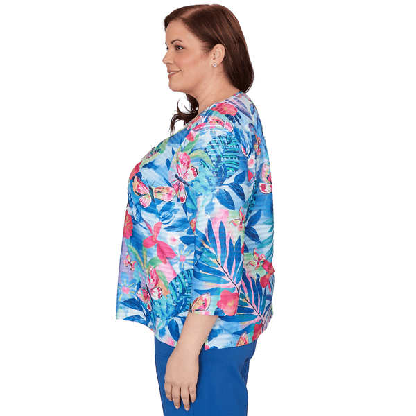 Plus Size Alfred Dunner The Royal Treatment Tropical Blouse