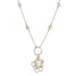 Bella Uno Two-Tone Flower Charm Pendant Necklace - image 1