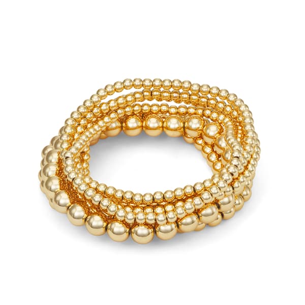Napier 2.25in. Gold-Tone 7 Row Bead Stretch Bracelets - image 