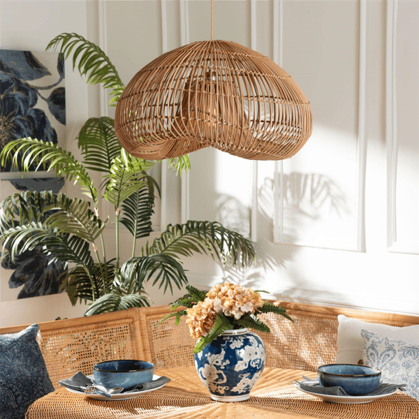bali & pari Hansa Natural Rattan Pendant Lampshade