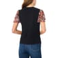 Womens Cece Short Layered Floral Sleeve Blouse - image 2