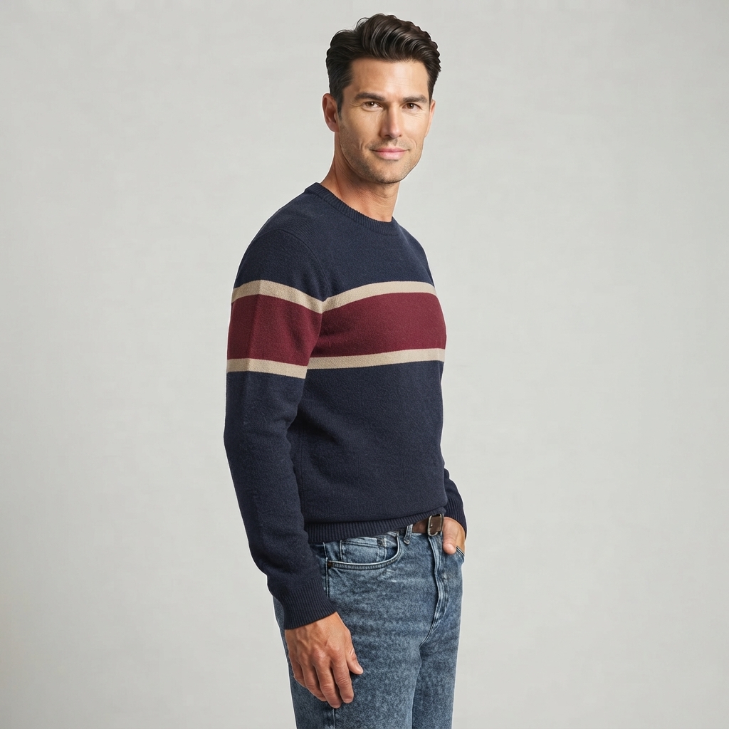 Mens Chaps Stripe Crew Sweater