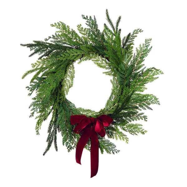 National Tree Christmas Cottage 24in. Artificial Christmas Wreath - image 
