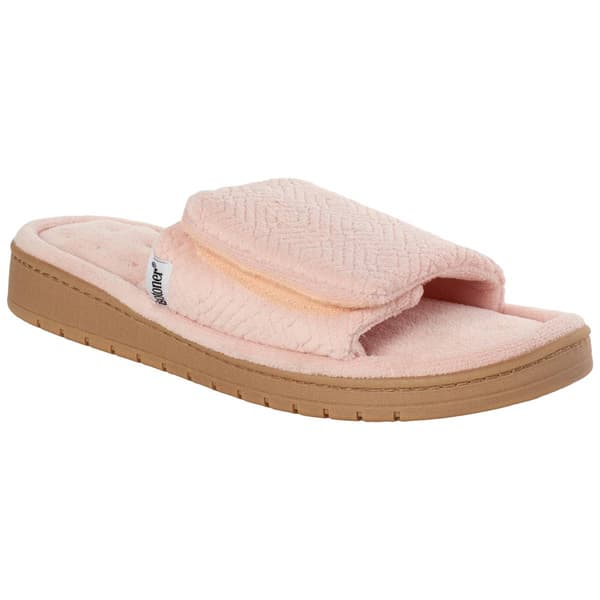 Womens Isotoner Sculpted Terry Adjustable Slide Slippers - image 
