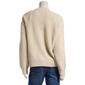 Juniors Pink Rose Shaker Stitch V-Neck Button Front Cardigan - image 2
