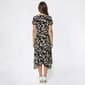 Womens Perceptions Short Sleeve Floral Side Drape Midi Dress - image 2