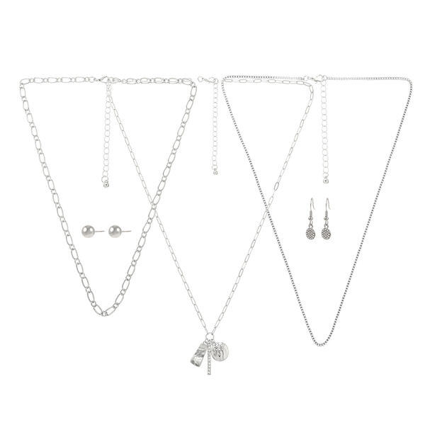 Ashley Cooper&#8482; Silver Necklaces & Earrings Jewelry Pouch Set