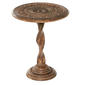 9th & Pike(R) Round Wood Carved Accent Table - image 1