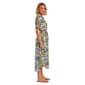 Womens Mlle Gabrielle Short Sleeve Split Neck Midi Dress - image 3