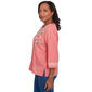 Petite Alfred Dunner Free Spirit Floral Embroidery Blouse - image 3