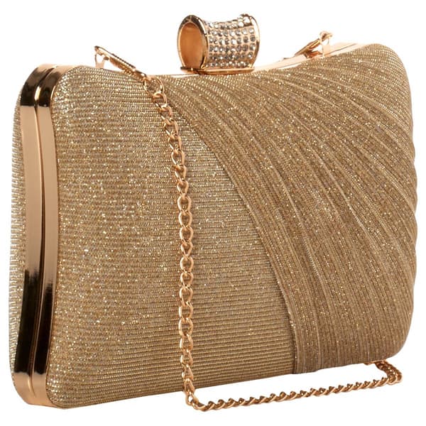 D''Margeaux East/West Kiss Lock Clutch with Chain