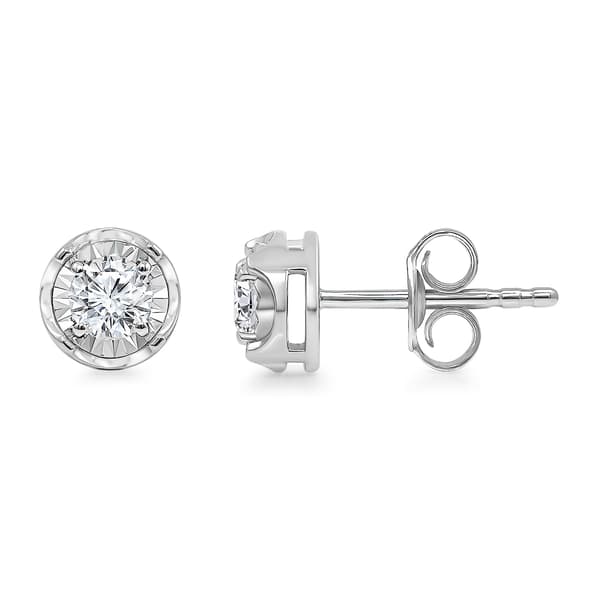 Nova Star(R) 1/2ctw. Silver Lab Grown Diamond Stud Earrings - image 