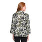 Petite Multiples 3/4 Sleeve Pleat Front Green Floral Blouse - image 2