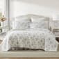 Laura Ashley Walled Garden Cotton Reversilbe Quilt Set - image 1