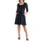Plus Size 24/7 Comfort Apparel Elbow Sleeve Pocket Shift Dress - image 1