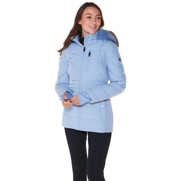 Womens Michael Kors Short Puffer Jacket w/Chest Zip &amp; Hood - image 