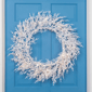 Northlight Pre-Lit LED Warm White Flocked Twig Christmas Wreath - image 1