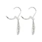 Silver Plate Vintage Cubic Zirconia Drop Earrings - image 3
