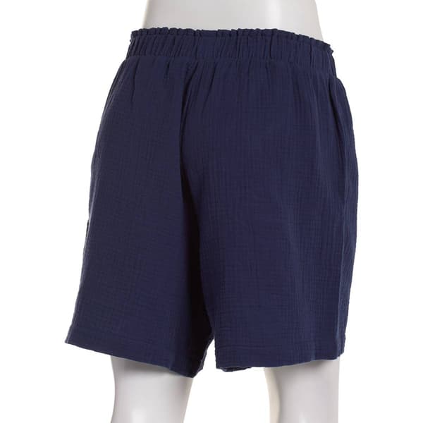 Plus Size Architect&#174; Pull On Elastic Waist Gauze Shorts