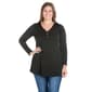 Plus Size 24/7 Comfort Apparel Flared Henley Tunic Top - image 1