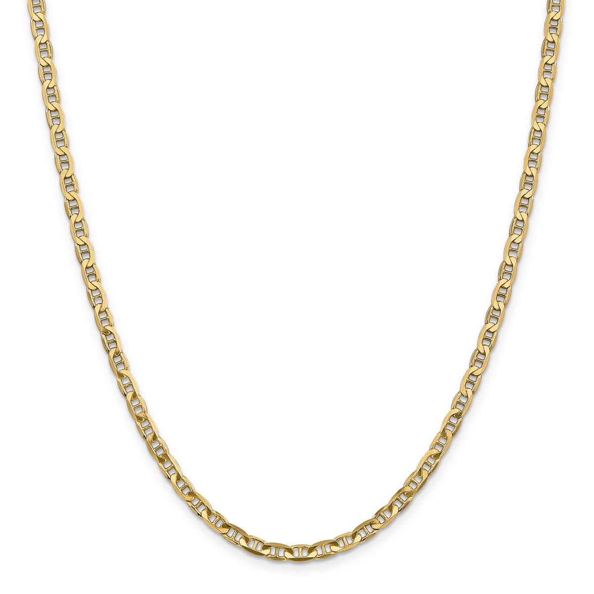 Gold Classics™ 3.75mm. Concave Anchor Chain Bracelet