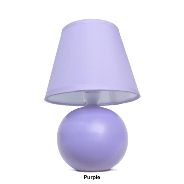 Simple Designs Mini Ceramic Globe Table Lamp