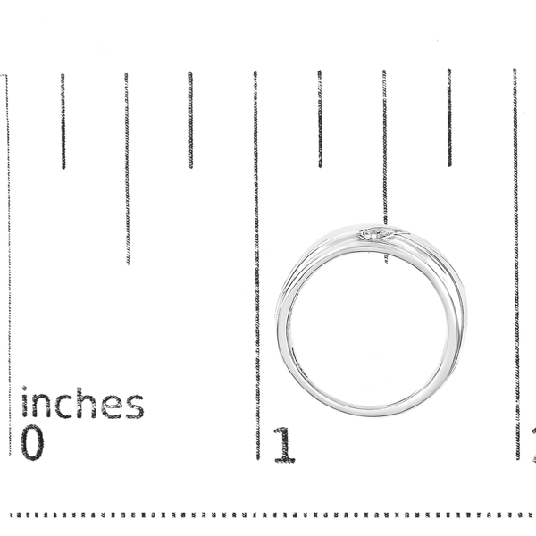 Mens Haus of Brilliance 1/6ctw. 3 Stone Diamond Band Ring