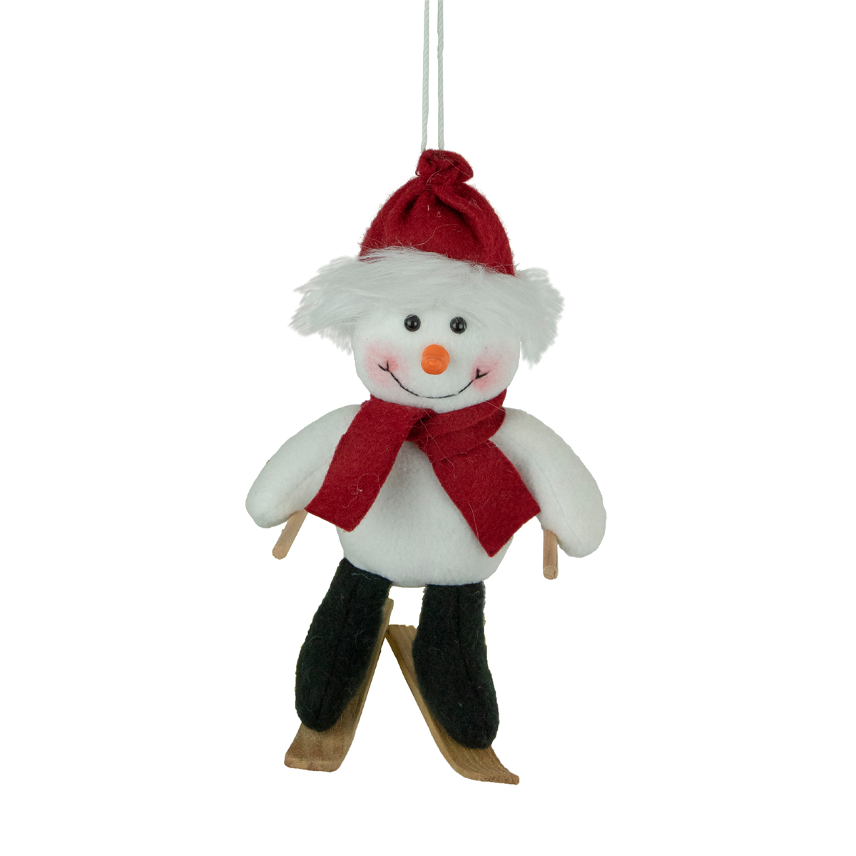 Northlight Skiing Snowman with Santa Hat Christmas Ornament