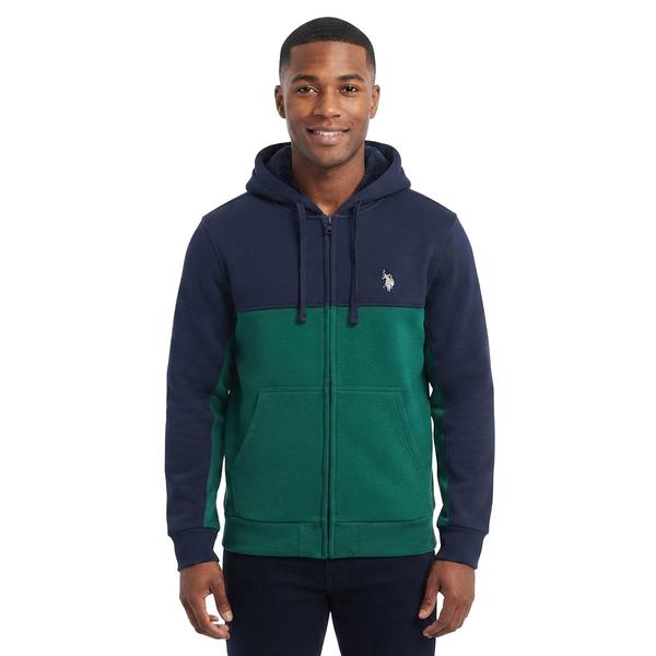 Mens U.S. Polo Assn.(R) Color Block Sherpa Hoodie - image 