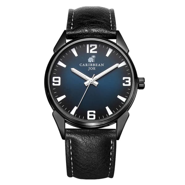 Mens Caribbean Joe Gunmetal-Tone Blue Dial Watch - CJ7158GU - image 