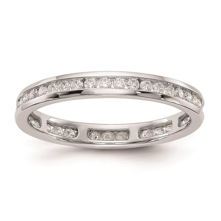 Pure Fire 14kt. White Gold Lab Grown 1/2ctw. Eternity Band