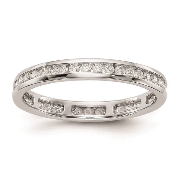 Pure Fire 14kt. White Gold Lab Grown 1/2ctw. Eternity Band