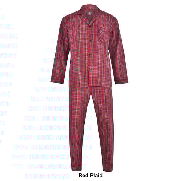 Mens Hanes&#174; Ultimate&#174; Woven Plaid Pajama Set