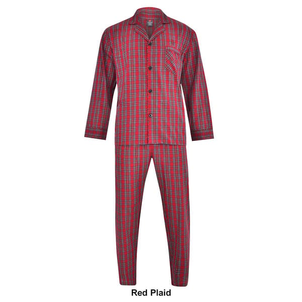 Mens Hanes&#174; Ultimate&#174; Woven Plaid Pajama Set