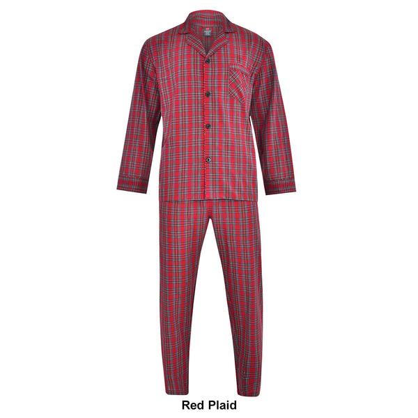 Mens Hanes&#174; Ultimate&#174; Woven Plaid Pajama Set