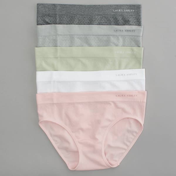 Laura Ashley&#40;R&#41; 5pk. Seamless Hipster Panties - LS6807-5PKC - image 