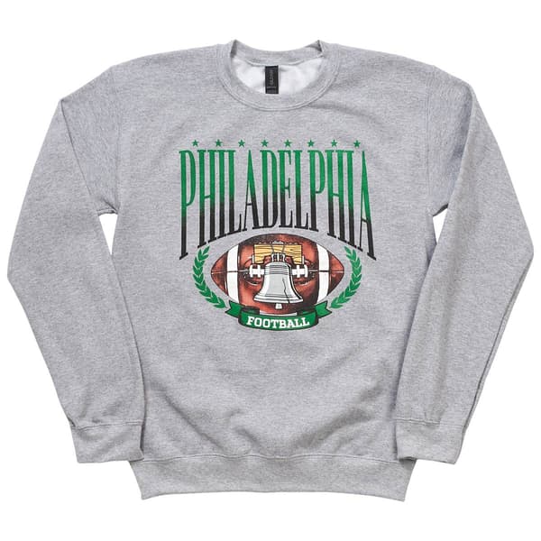 Mens Tailgate Philadelphia Bell Birds Crew Neck Sweatshirt - image 