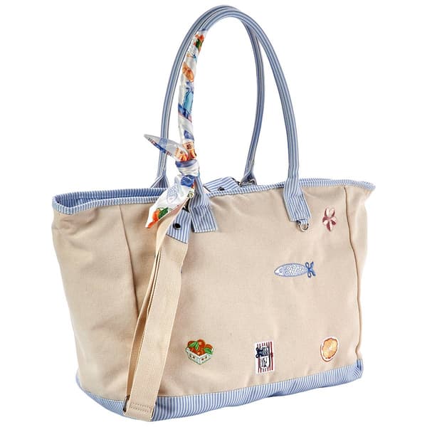 Madden Girl Embroidered Canvas Tote