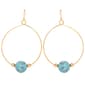 Jessica Simpson Reconstituted Turquoise Dangle Hoop Earrings - image 2