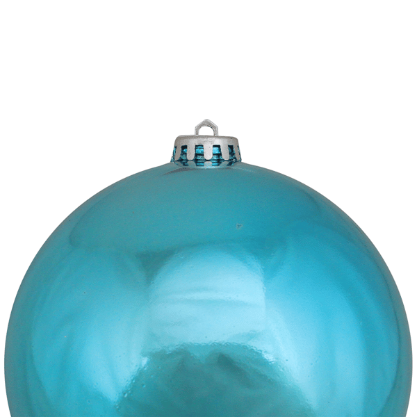 Northlight 6in. Turquoise Blue Shiny Christmas Ball Ornament