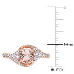 Gemstone Classics™ 10kt. Rose Gold Diamond Crossover Ring