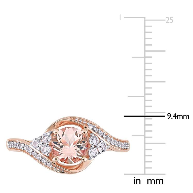 Gemstone Classics™ 10kt. Rose Gold Diamond Crossover Ring