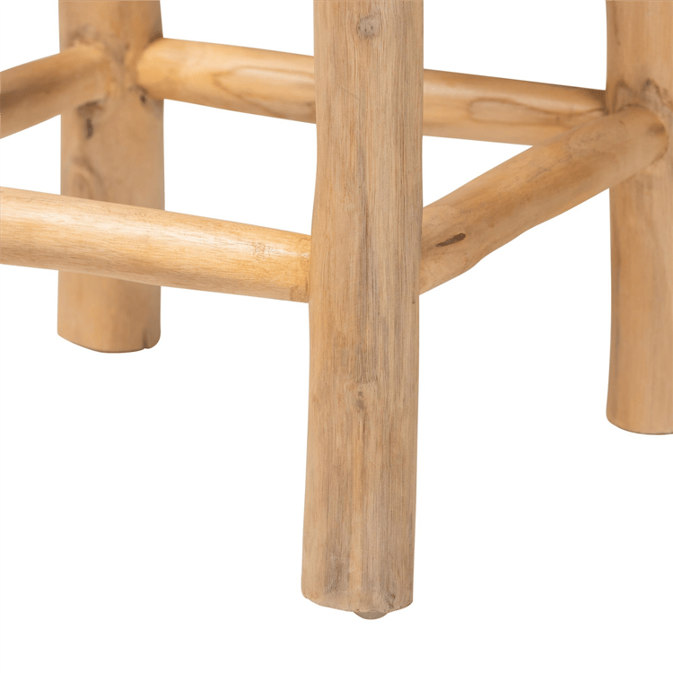 bali & pari Rivera Genuine Goat Leather Counter Stool