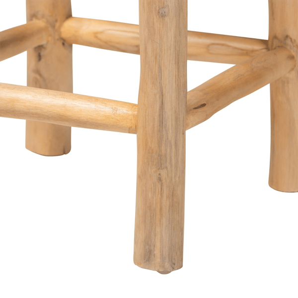 bali & pari Rivera Genuine Goat Leather Counter Stool