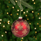 Northlight Burgundy Red Snowflake Glass Ball Christmas Ornament - image 1