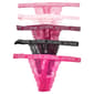 Juniors Juicy Couture 5pk. Lace & Mesh Thong Panties JC3603-5PKD - image 1