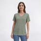 Womens Hasting & Smith Short Sleeve Stripe V Neck Tee - image 1