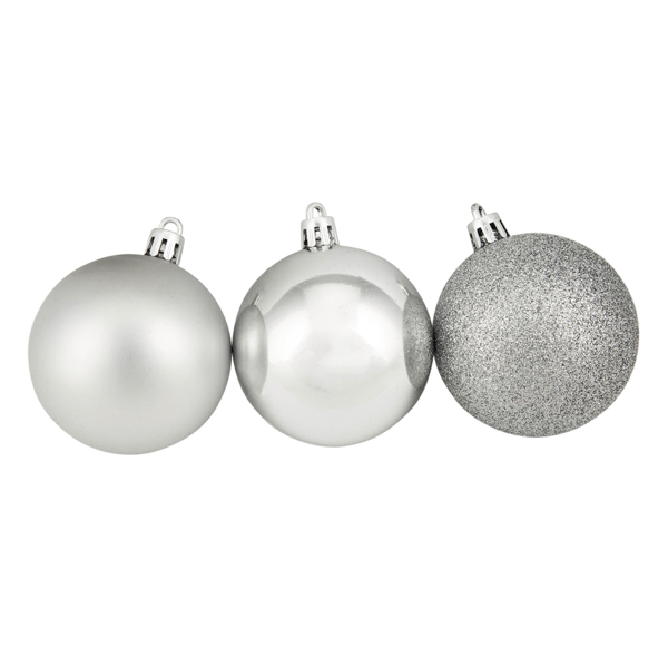 Northlight 60ct. Shatterproof 3-Finish Christmas Ball Ornaments